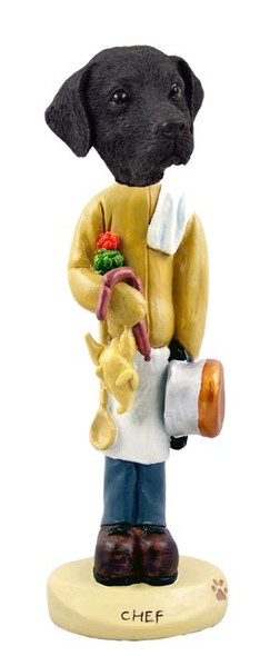 Black Labrador Retriever Chef Doogie Collectible Dog Figurine