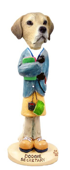 Yellow Labrador Retriever Secretary Doogie Collectible Dog Figurine