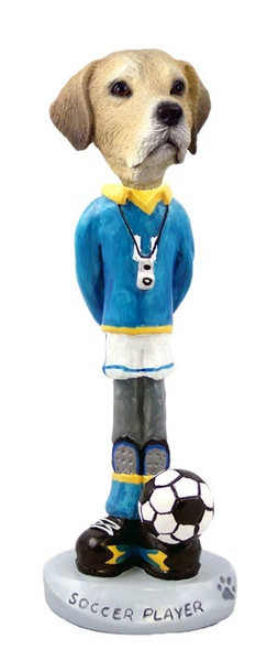 Yellow Labrador Retriever Soccer Doogie Collectible Dog Figurine