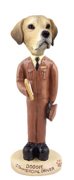 Yellow Labrador Retriever Commercial Driver Doogie Collectible Dog Figurine