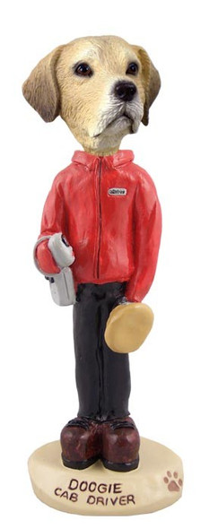 Yellow Labrador Retriever Cab Driver Doogie Collectible Dog Figurine