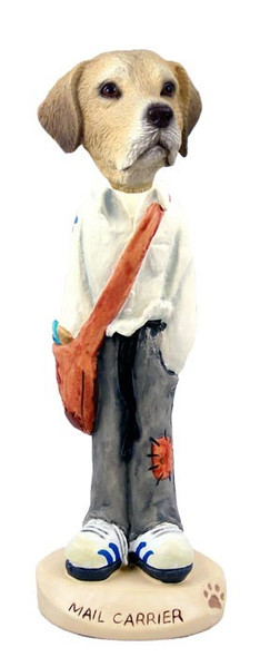 Yellow Labrador Retriever Mail Carrier Doogie Collectible Dog Figurine