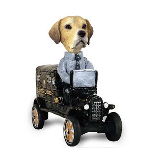 Yellow Labrador Retriever Paddy Wagon Doogie Collectible Dog Figurine