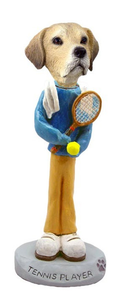Yellow Labrador Retriever Tennis Player Doogie Collectible Dog Figurine