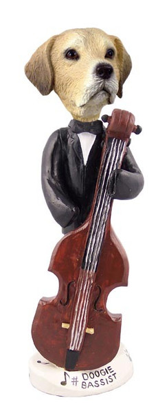 Yellow Labrador Retriever Bassist Doogie Collectible Dog Figurine