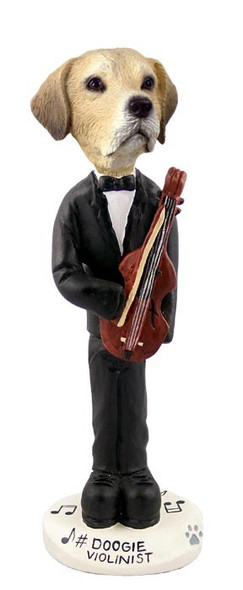 Yellow Labrador Retriever Violinist Doogie Collectible Dog Figurine