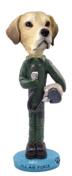 Yellow Labrador Retriever U S Air Force Doogie Collectible Dog Figurine