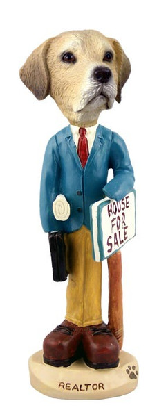 Yellow Labrador Retriever Male Realtor Doogie Collectible Dog Figurine