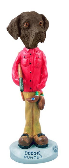Chocolate Labrador Retriever Hunter Doogie Collectible Dog Figurine