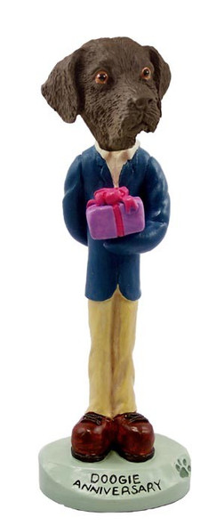 Chocolate Labrador Retriever Anniversary Doogie Collectible Dog Figurine