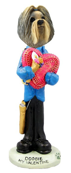 Mixed Color Shih Tzu Valentine Doogie Collectible Dog Figurine