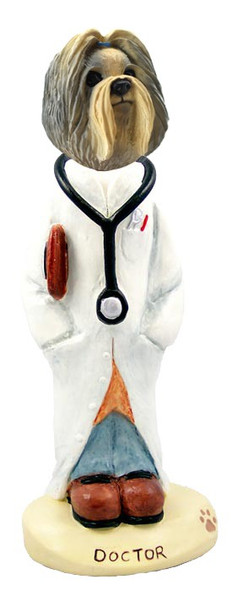 Mixed Color Shih Tzu Doctor Doogie Collectible Dog Figurine