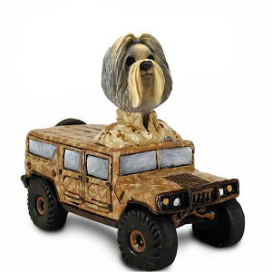 Mixed Color Shih Tzu Hummer Doogie Collectible Dog Figurine