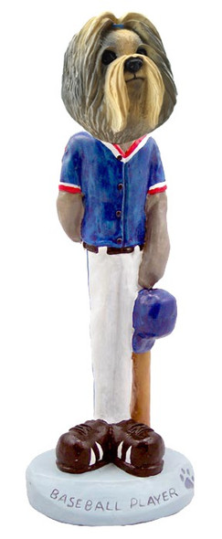 Mixed Color Shih Tzu Baseball Doogie Collectible Dog Figurine
