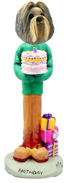 Mixed Color Shih Tzu Birthday Doogie Collectible Dog Figurine