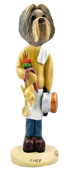 Mixed Color Shih Tzu Chef Doogie Collectible Dog Figurine
