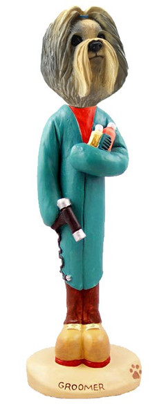 Mixed Color Shih Tzu Groomer Doogie Collectible Dog Figurine