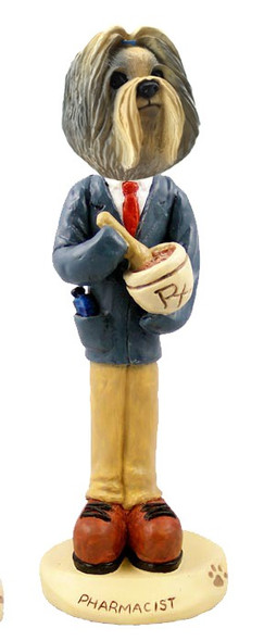Mixed Color Shih Tzu Pharmacist Doogie Collectible Dog Figurine
