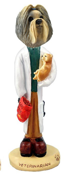Mixed Color Shih Tzu Veterinarian Doogie Collectible Dog Figurine