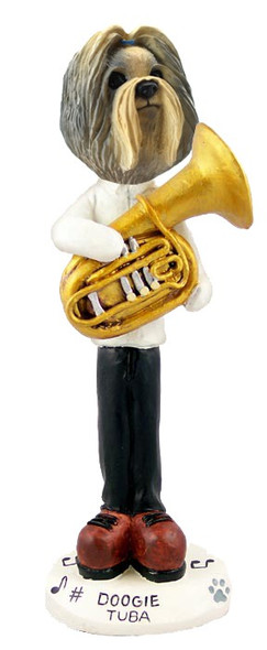 Mixed Color Shih Tzu Tuba Doogie Collectible Dog Figurine