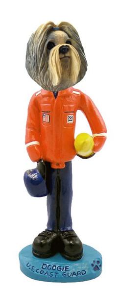 Mixed Color Shih Tzu U S Coast Guard Doogie Collectible Dog Figurine