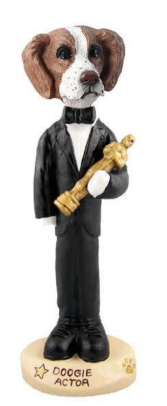 Brown & White Brittany Actor Doogie Collectible Dog Figurine