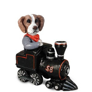 Brown & White Brittany Train Doogie Collectible Dog Figurine