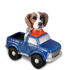 Brown & White Brittany Pickup Doogie Collectible Dog Figurine