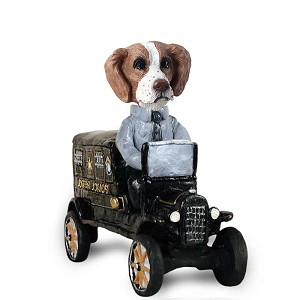 Brown & White Brittany Paddy Wagon Doogie Collectible Dog Figurine