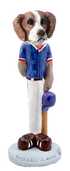 Brown & White Brittany Baseball Doogie Collectible Dog Figurine