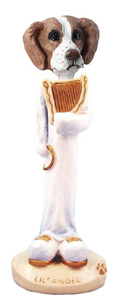 Brown & White Brittany Lil Angel Doogie Collectible Dog Figurine