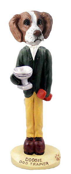 Brown & White Brittany Trainer Doogie Collectible Dog Figurine