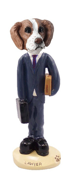 Brown & White Brittany Lawyer Doogie Collectible Dog Figurine
