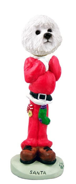 Bichon Frise Santa Doogie Collectible Dog Figurine