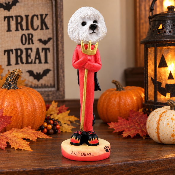 Bichon Frise Lil Devil Doogie Collectible Dog Figurine