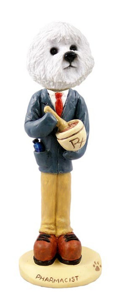 Bichon Frise Pharmacist Doogie Collectible Dog Figurine