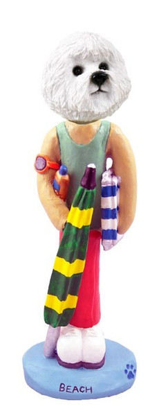 Bichon Frise Beach Doogie Collectible Dog Figurine