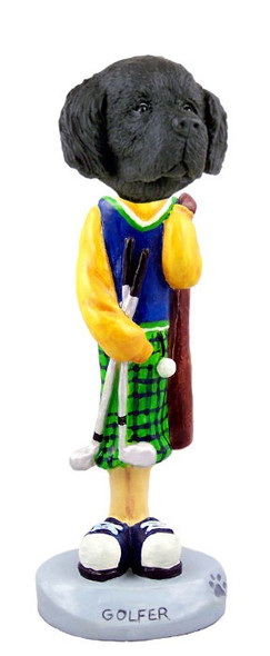 Newfoundland Golf Doogie Collectible Dog Figurine