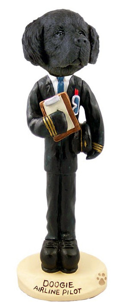 Newfoundland Airline Pilot Doogie Collectible Dog Figurine