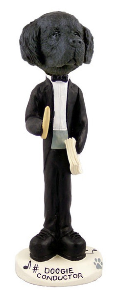 Newfoundland Conductor Doogie Collectible Dog Figurine