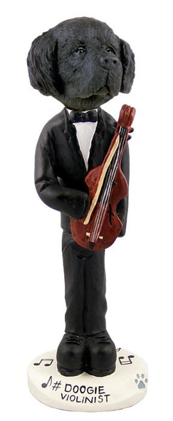 Newfoundland Violinist Doogie Collectible Dog Figurine
