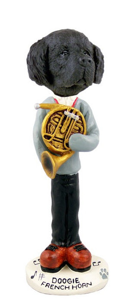 Newfoundland French Horn Doogie Collectible Dog Figurine