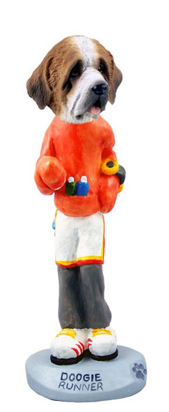 Rough Coat Saint Bernard Runner Doogie Collectible Dog Figurine