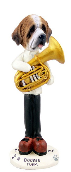 Rough Coat Saint Bernard Tuba Doogie Collectible Dog Figurine