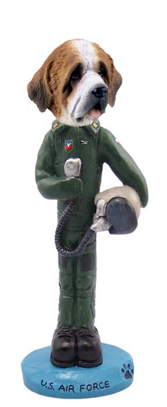 Rough Coat Saint Bernard U S Air Force Doogie Collectible Dog Figurine