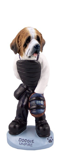 Rough Coat Saint Bernard Umpire Doogie Collectible Dog Figurine