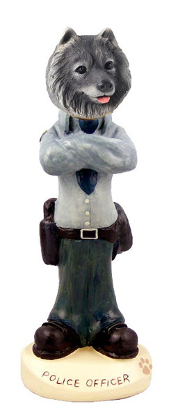 Keeshond Police Doogie Collectible Dog Figurine
