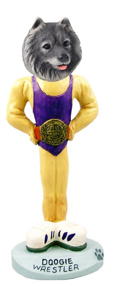 Keeshond Wrestler Doogie Collectible Dog Figurine