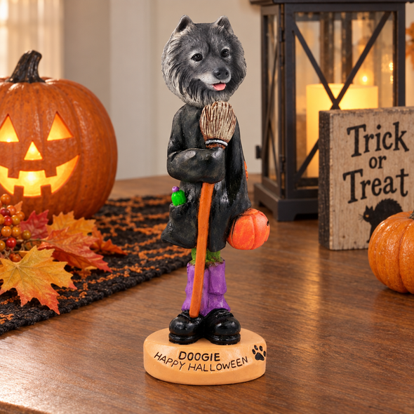 Keeshond Happy Halloween Doogie Collectible Dog Figurine