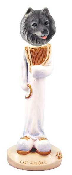Keeshond Lil Angel Doogie Collectible Dog Figurine